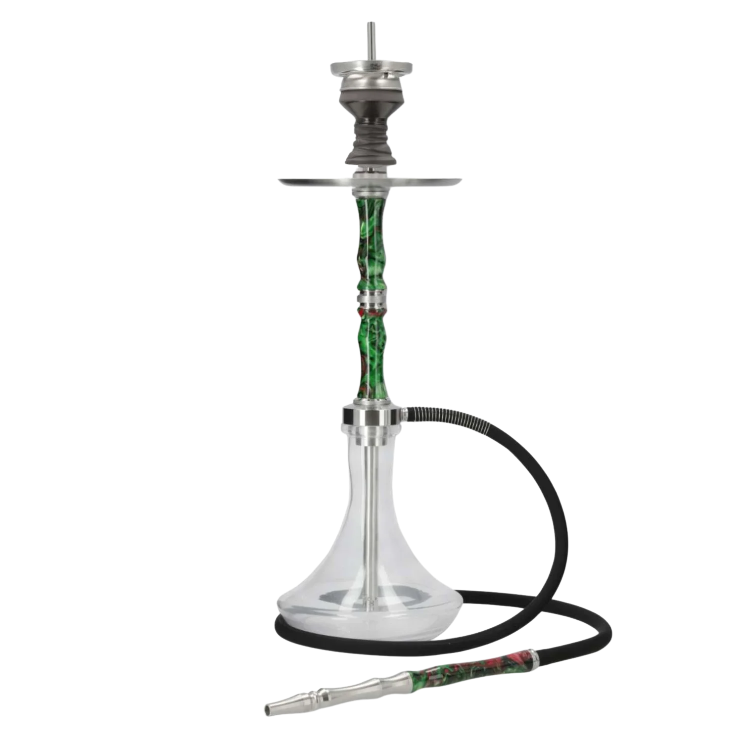 INVI Recursion Clear Edelstahl Grün-Rot Shisha