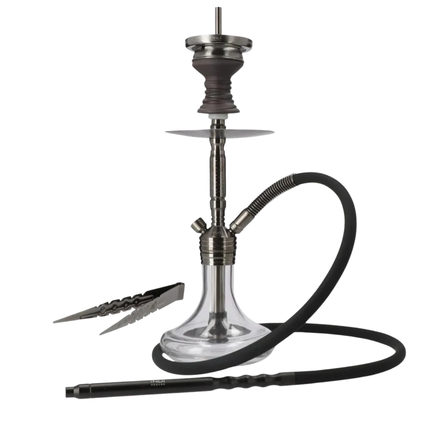 INVI Paradox V2 Edelstahl Gun Metal Clear Shisha