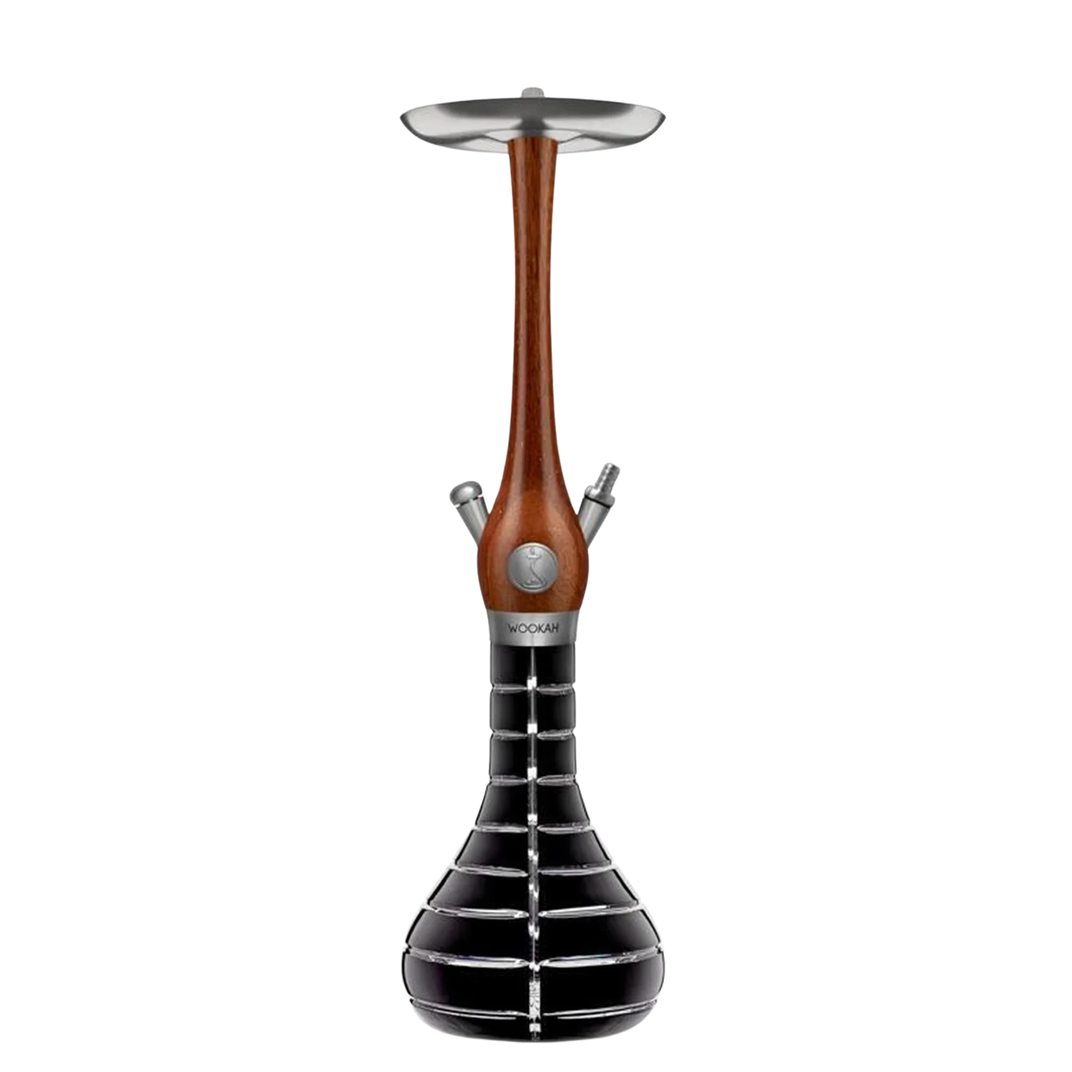 Wookah - Walnut / Striped Black Masterrcut Shisha