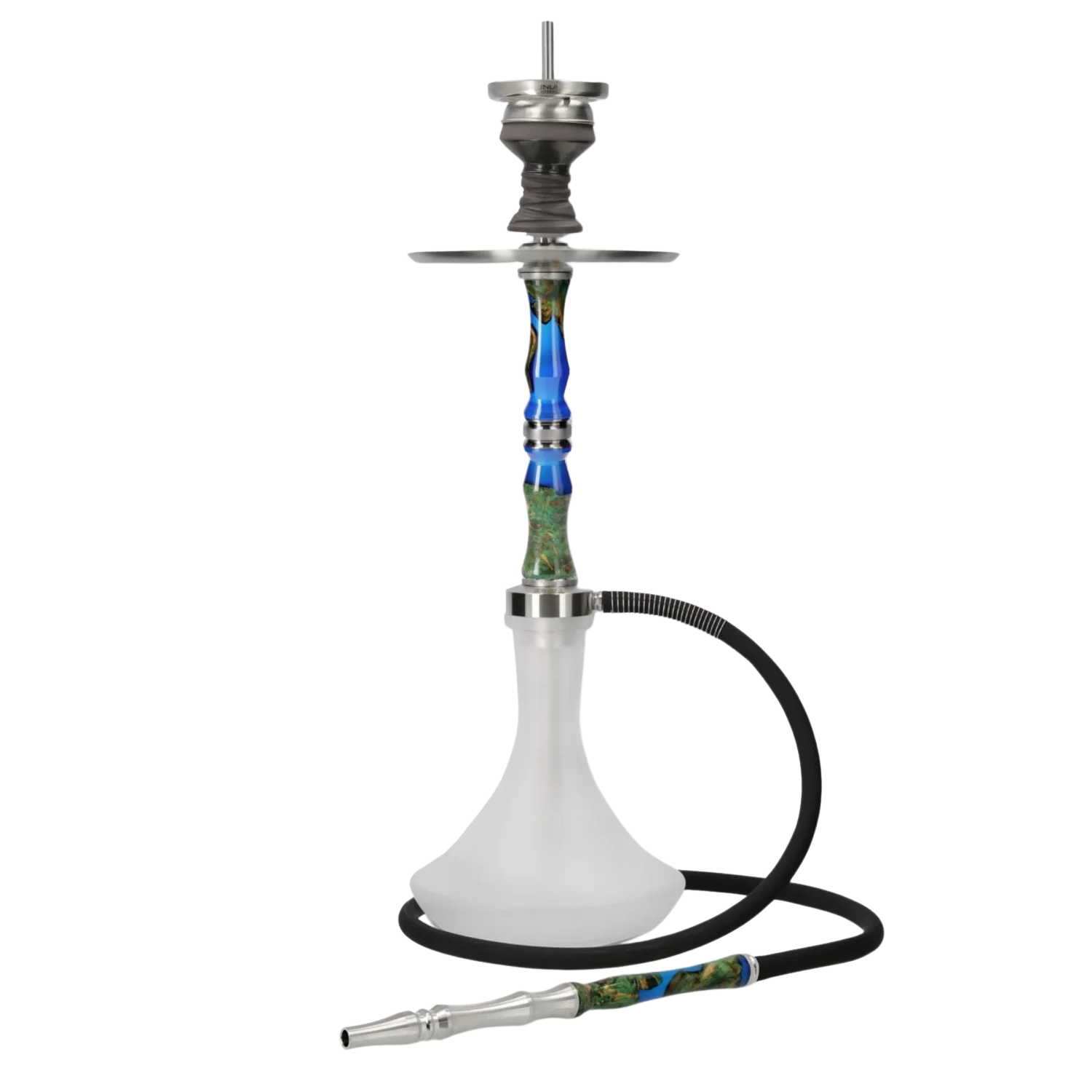 INVI Recursion Frosted Edelstahl Blau-Grün Shisha