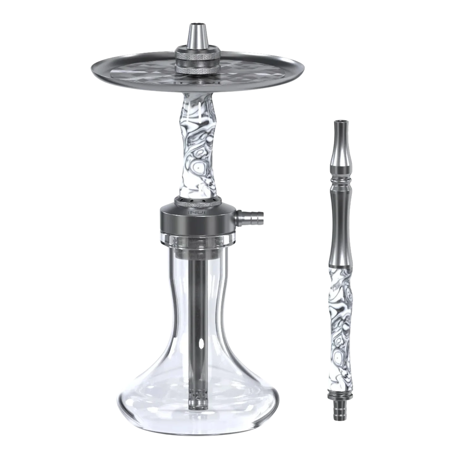 INVI Vertex Edelstahl Gun Metal Schwarz-Blau-Lila Shisha