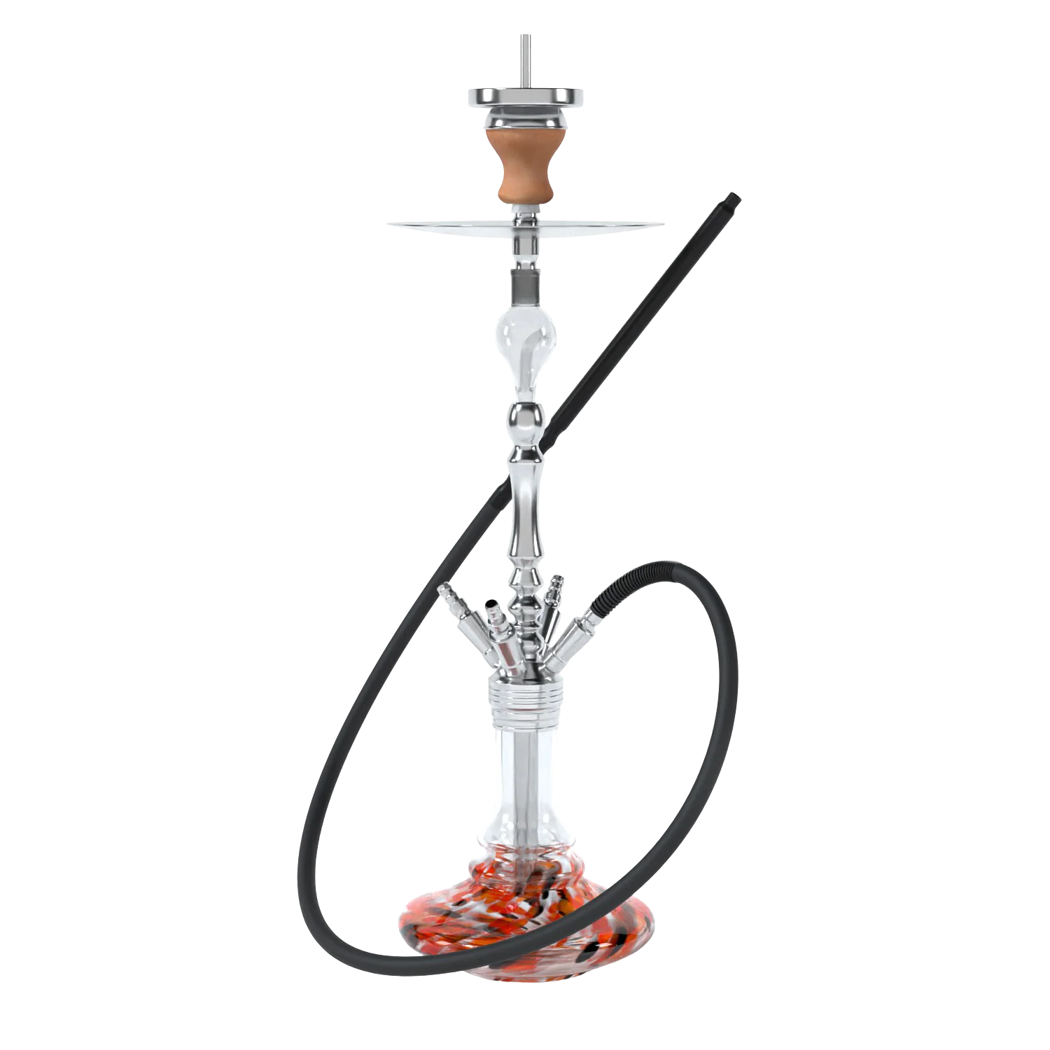 INVI Tesseract Edelstahl Red Spark Shisha