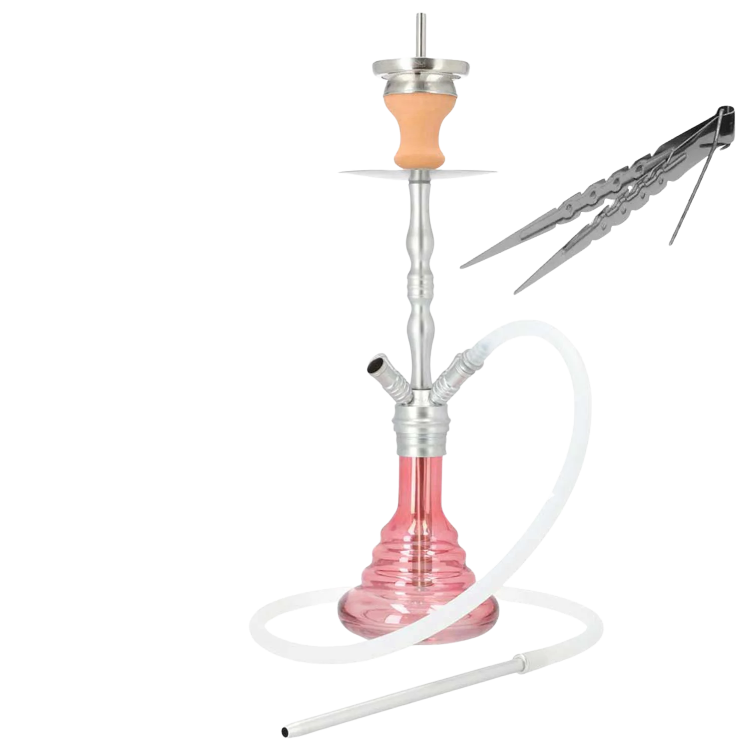 INVI Saros 500 Shiny Silber-Pink Shisha
