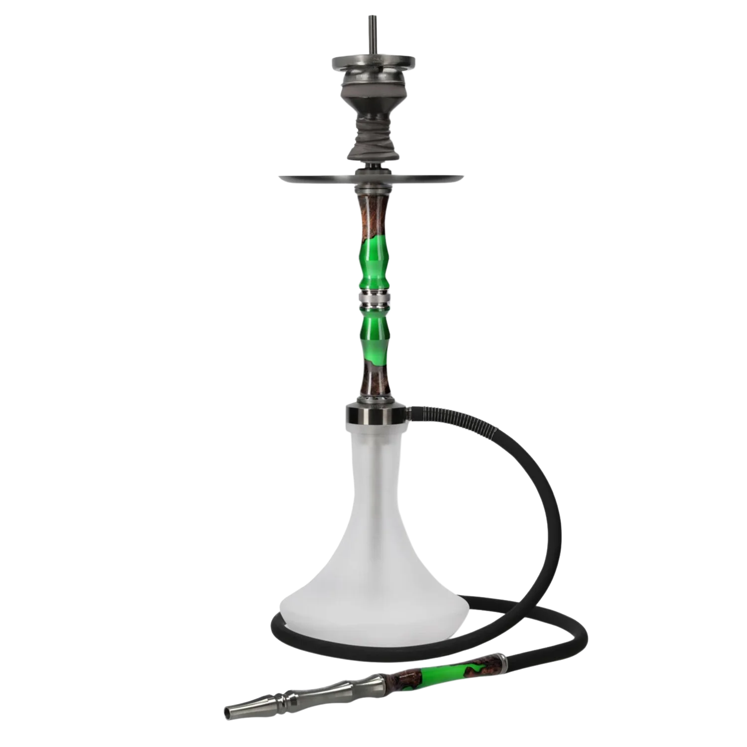 INVI Recursion Frosted Edelstahl Gun Metal Schwarz-Grau Shisha