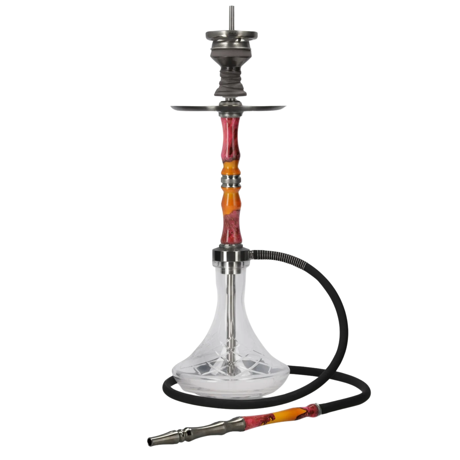 INVI Recursion Handcut Edelstahl Gun Metal Orange-Pink Shisha