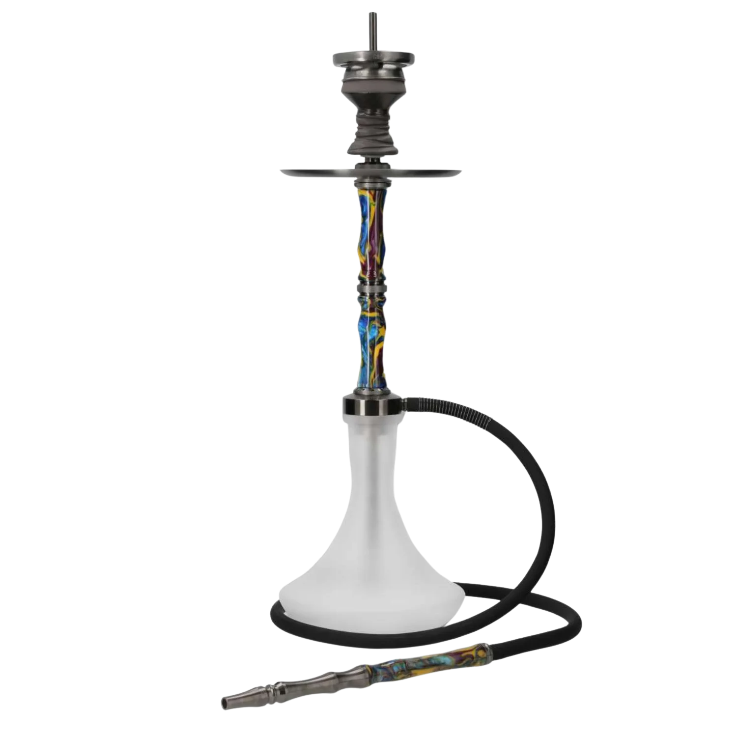 INVI Recursion Frosted Edelstahl Gun Metal Schwarz-Blau-Lila Shisha