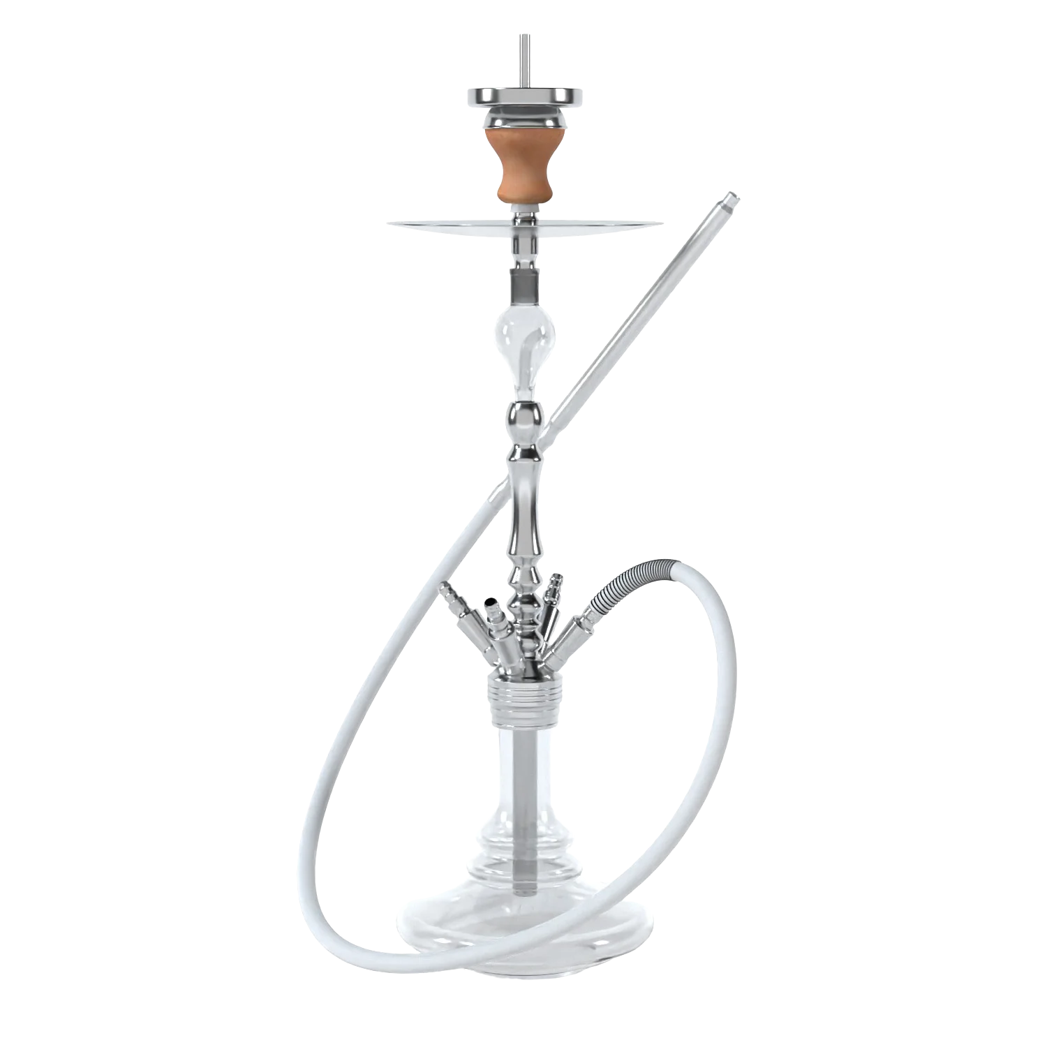 INVI Tesseract Edelstahl Silber Shisha