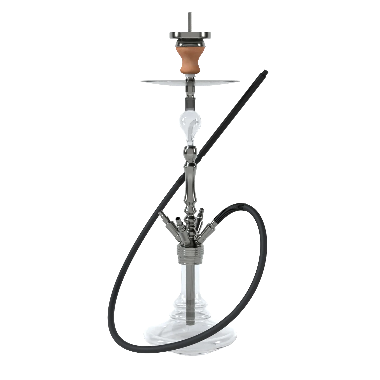 INVI Tesseract Edelstahl Gun Metal Shisha