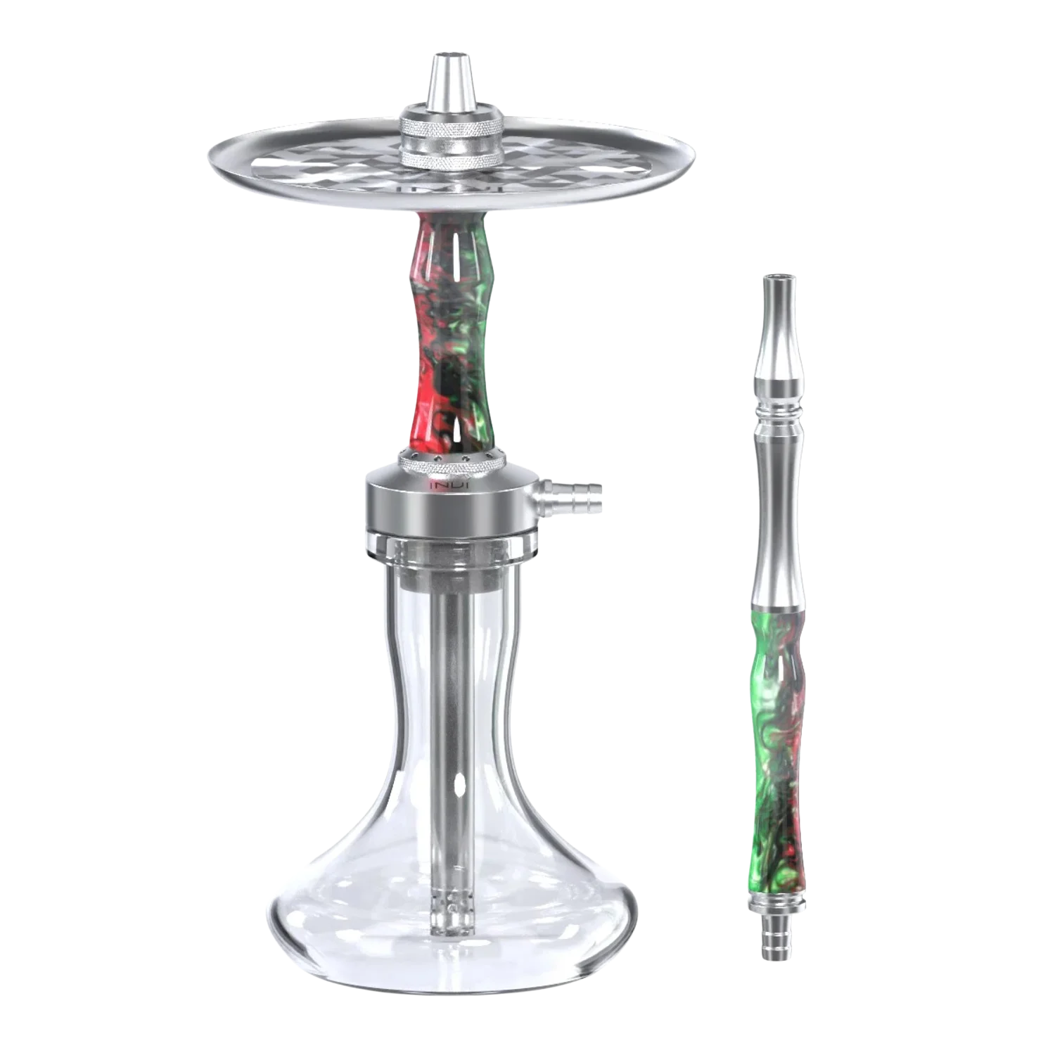 INVI Vertex Edelstahl Grün-Rot Shisha
