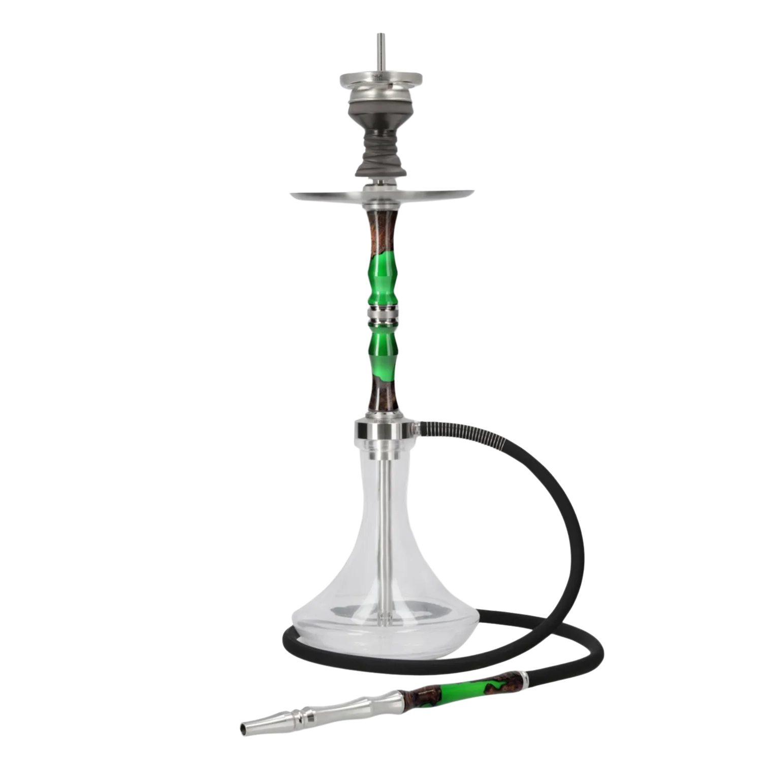 INVI Recursion Clear Edelstahl Schwarz-Grau Shisha