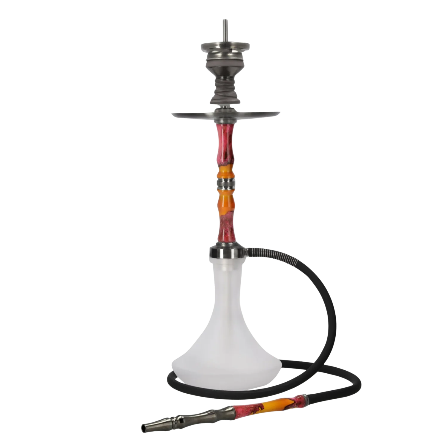 INVI Recursion Frosted Edelstahl Gun Metal Orange-Pink Shisha