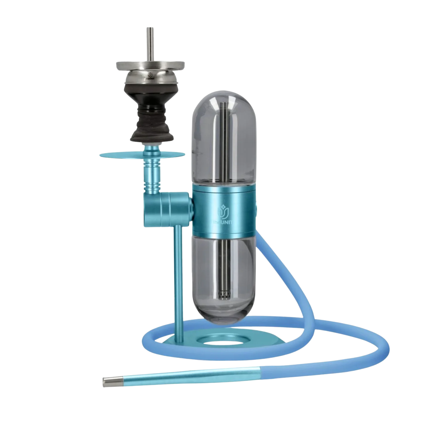 theUnit Sphere Aluminium Shisha Shiny Grau - Skyblue